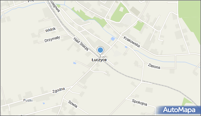 Łuczyce gmina Kocmyrzów-Luborzyca, Łuczyce, mapa Łuczyce gmina Kocmyrzów-Luborzyca