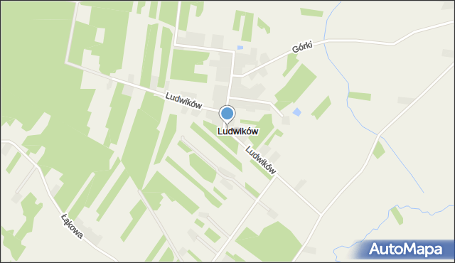 Ludwików gmina Gidle, Ludwików, mapa Ludwików gmina Gidle