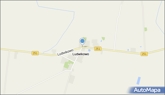 Ludwikowo gmina Wągrowiec, Ludwikowo, mapa Ludwikowo gmina Wągrowiec