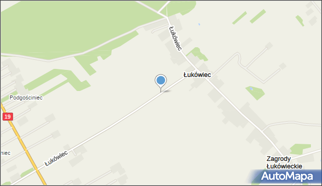 Łukówiec gmina Firlej, Łukówiec, mapa Łukówiec gmina Firlej