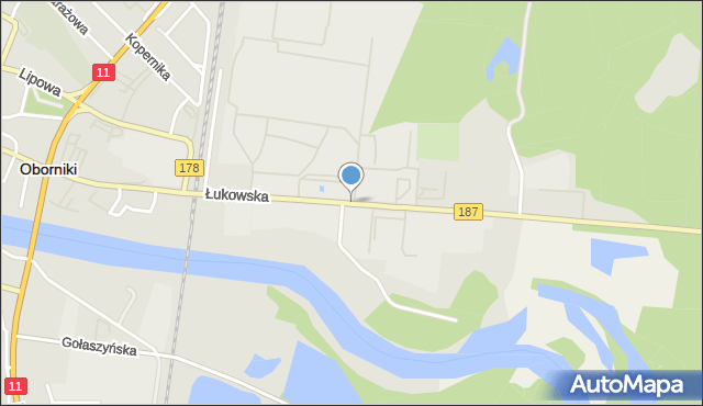 Oborniki, Łukowska, mapa Oborniki