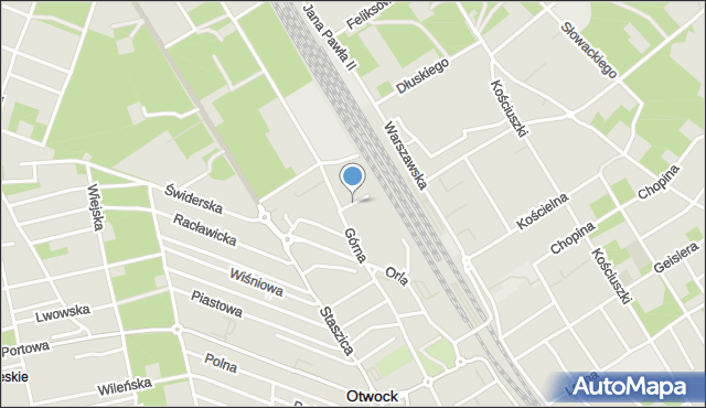 Otwock, Ludna, mapa Otwock