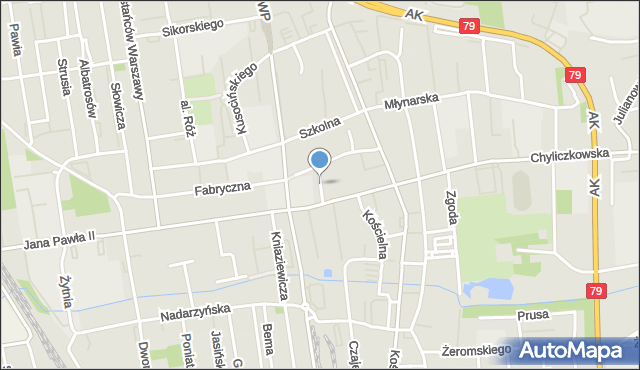 Piaseczno, Ludowa, mapa Piaseczno