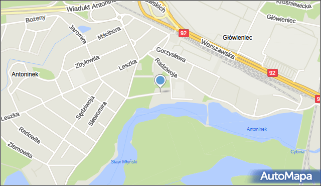 Poznań, Ludosławy, mapa Poznania
