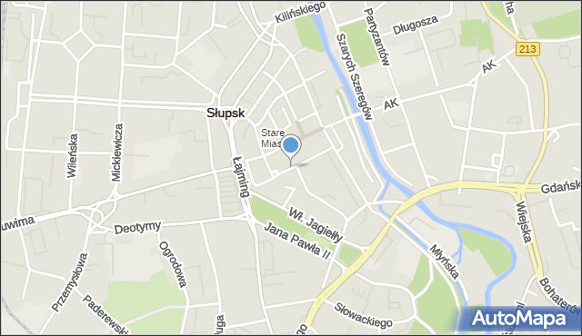 Słupsk, Łukasiewicza Ignacego, mapa Słupska