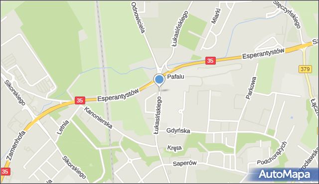 Świdnica, Łukasińskiego Waleriana, mjr., mapa Świdnicy