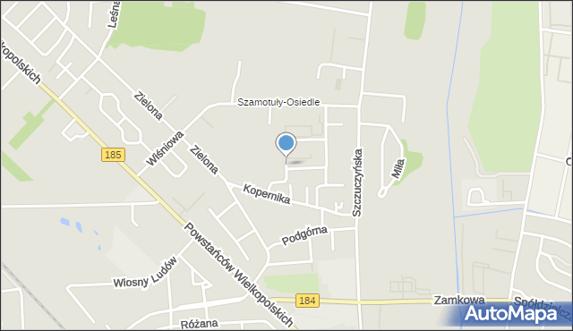 Szamotuły, Łukasiewicza Ignacego, mapa Szamotuły