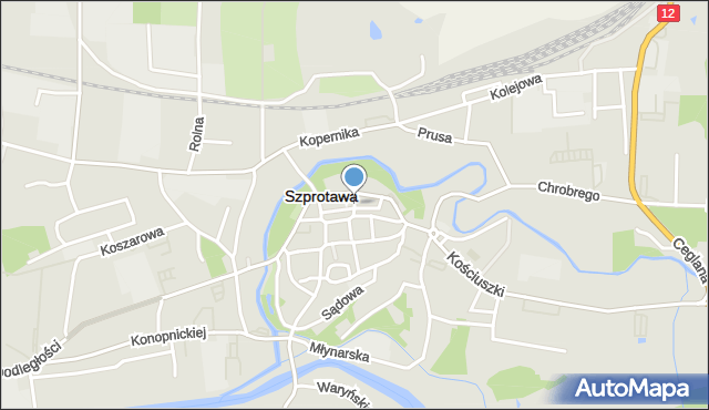 Szprotawa, Lubelska, mapa Szprotawa