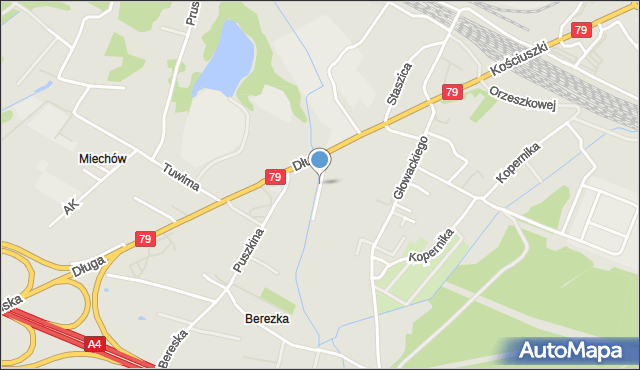 Trzebinia powiat chrzanowski, Łukasiewicza, mapa Trzebinia powiat chrzanowski