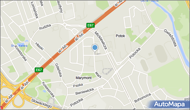 Warszawa, Lutosławskiego Witolda, mapa Warszawy