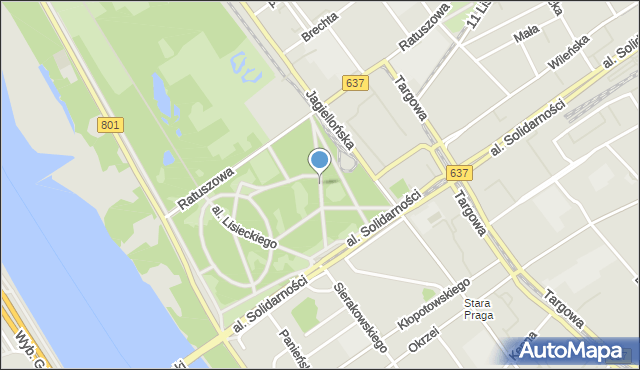 Warszawa, Łukasińskiego Waleriana, mjr., mapa Warszawy