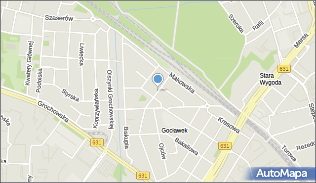 Warszawa, Ludwisarska, mapa Warszawy