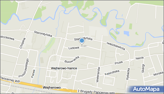 Wejherowo, Ludowa, mapa Wejherowo