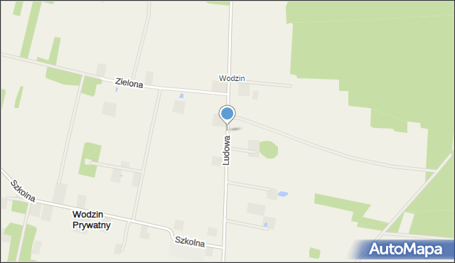 Wodzin Prywatny, Ludowa, mapa Wodzin Prywatny