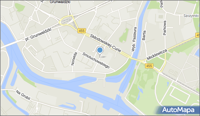 Wrocław, Łukasiewicza Ignacego, mapa Wrocławia