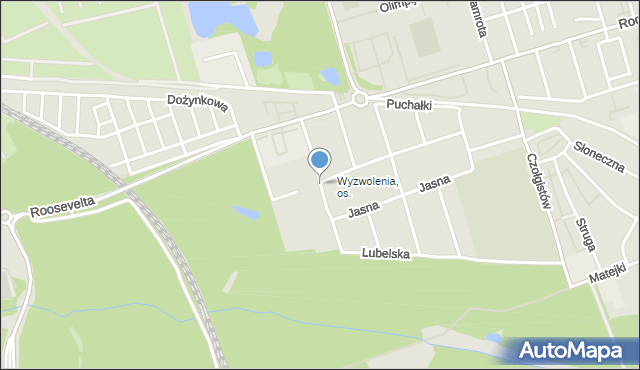 Zabrze, Łukasińskiego Waleriana, mjr., mapa Zabrza