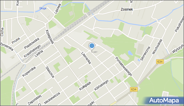 Zielonka powiat wołomiński, Łukasińskiego Waleriana, mjr., mapa Zielonka powiat wołomiński