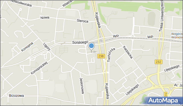 Bydgoszcz, Lwowska, mapa Bydgoszczy