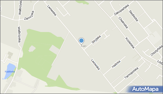 Gliwice, Lwowska, mapa Gliwic