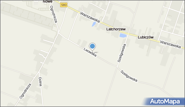 Latchorzew, Lwowska, mapa Latchorzew