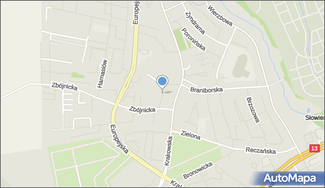 Szczecin, Lwowska, mapa Szczecina