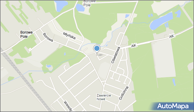 Zawiercie, Lwowska, mapa Zawiercie