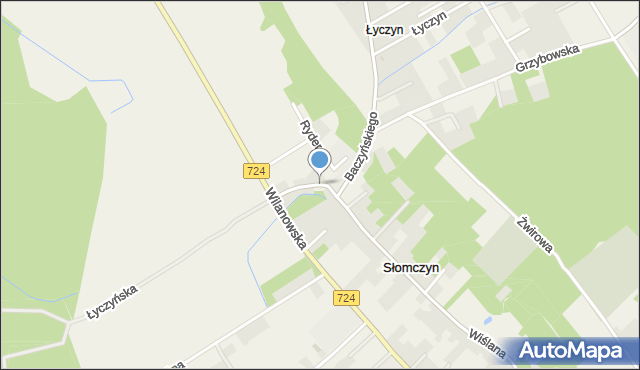 Słomczyn gmina Konstancin-Jeziorna, Łyczyńska, mapa Słomczyn gmina Konstancin-Jeziorna