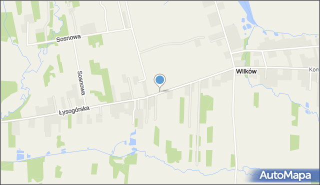 Wilków gmina Bodzentyn, Łysogórska, mapa Wilków gmina Bodzentyn