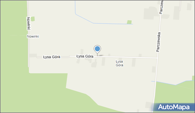 Wohyń, Łysa Góra, mapa Wohyń