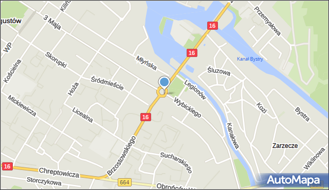 Augustów, Marconiego Henryka, mapa Augustów