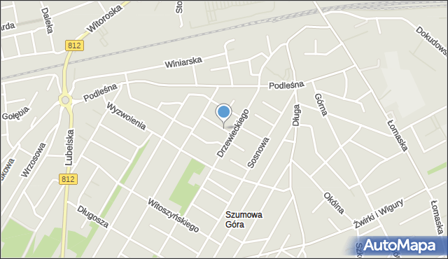 Biała Podlaska, Maciąga Józefa, mapa Białej Podlaskiej