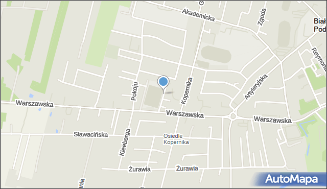 Biała Podlaska, Makaruka Jana, mapa Białej Podlaskiej