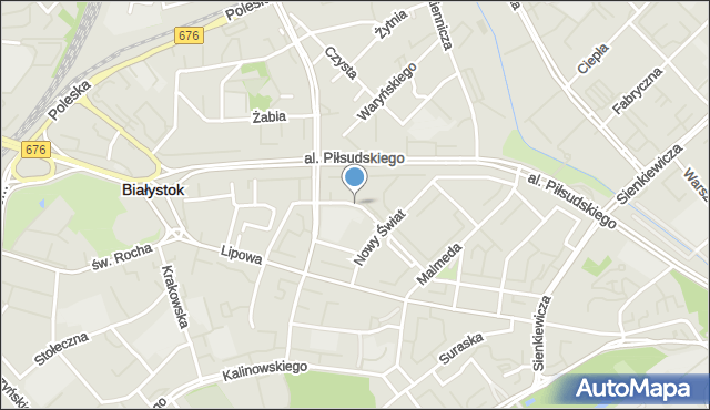 Białystok, Mazowieckiego Tadeusza, mapa Białegostoku