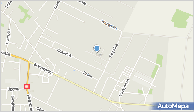 Bielsk Podlaski, Makowa, mapa Bielsk Podlaski