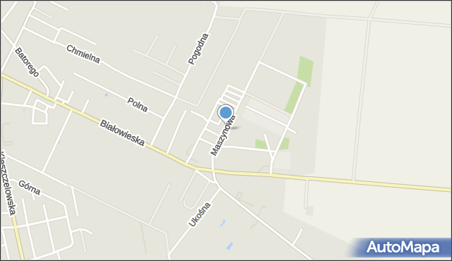 Bielsk Podlaski, Maszynowa, mapa Bielsk Podlaski