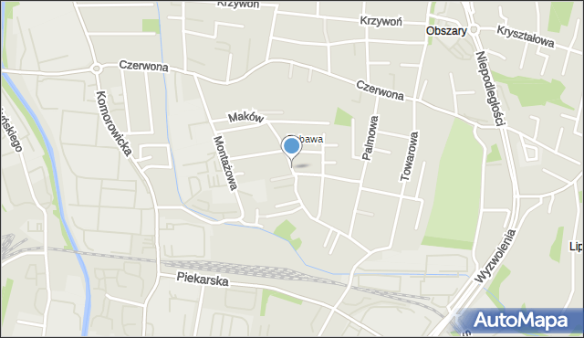 Bielsko-Biała, Maków, mapa Bielsko-Białej