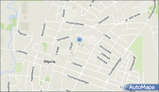 Biłgoraj, Marusarza Stanisława, mapa Biłgoraj