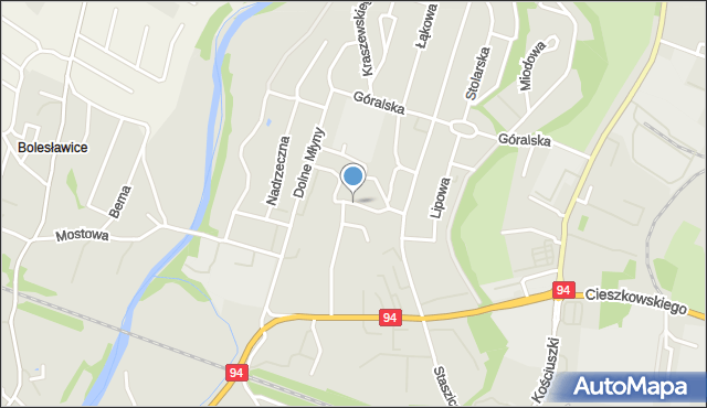 Bolesławiec, Małachowskiego Stanisława, mapa Bolesławca