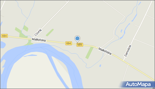 Brok powiat ostrowski, Małkińska, mapa Brok powiat ostrowski