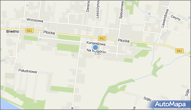 Brwilno gmina Stara Biała, Makowa, mapa Brwilno gmina Stara Biała