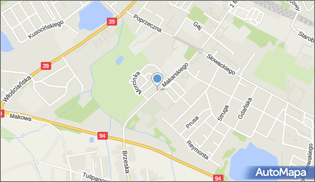 Brzeg, Makarskiego, ks., mapa Brzeg