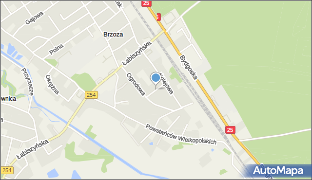 Brzoza gmina Nowa Wieś Wielka, Malinowa, mapa Brzoza gmina Nowa Wieś Wielka