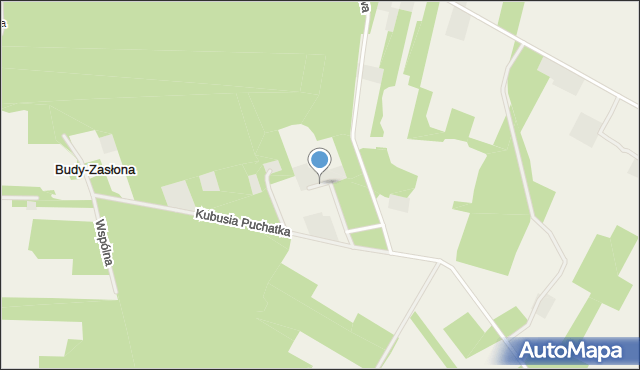Budy-Zasłona, Makowa, mapa Budy-Zasłona