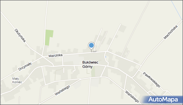 Bukówiec Górny, Marcinka Ludwika, mapa Bukówiec Górny