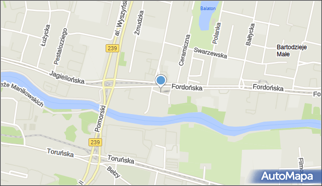 Bydgoszcz, Mała, mapa Bydgoszczy