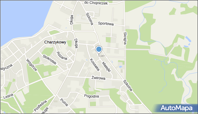 Charzykowy, Matejki Jana, mapa Charzykowy