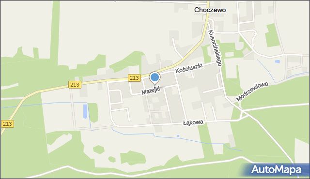 Choczewo, Matejki Jana, mapa Choczewo