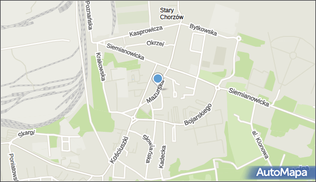 Chorzów, Mazurska, mapa Chorzów