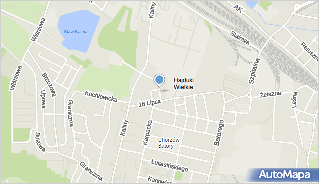 Chorzów, Machy Jana, ks., mapa Chorzów