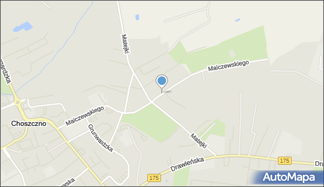 Choszczno, Malczewskiego, mapa Choszczno